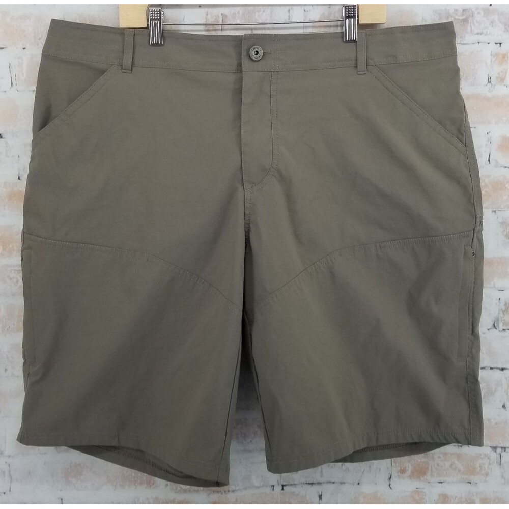 KÜHL Renegade Cargo Shorts Grey Men's Size 42 x 10" Inseam Nylon Hiking Outdoor
